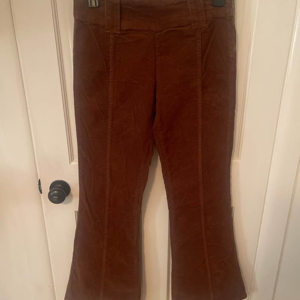 Brown Corduroy Flare Pants